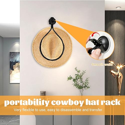 Miniatura 2 de NIXRET Soporte para sombrero, soporte de sombrero de vaquero para automóvil, ventosa, soporte universal para sombrero de vaquero, fija el sombrero