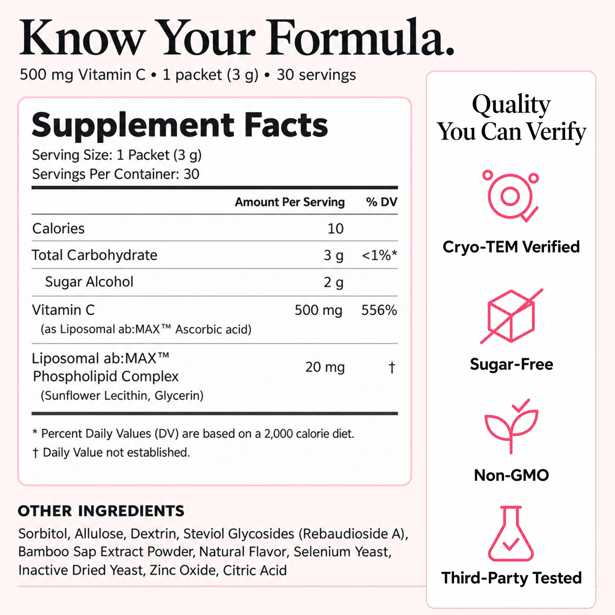 Haroutine Liposomal Vitamin C Powder Packets 500mg, Sugar Free, 30 Count — Amazon image 7