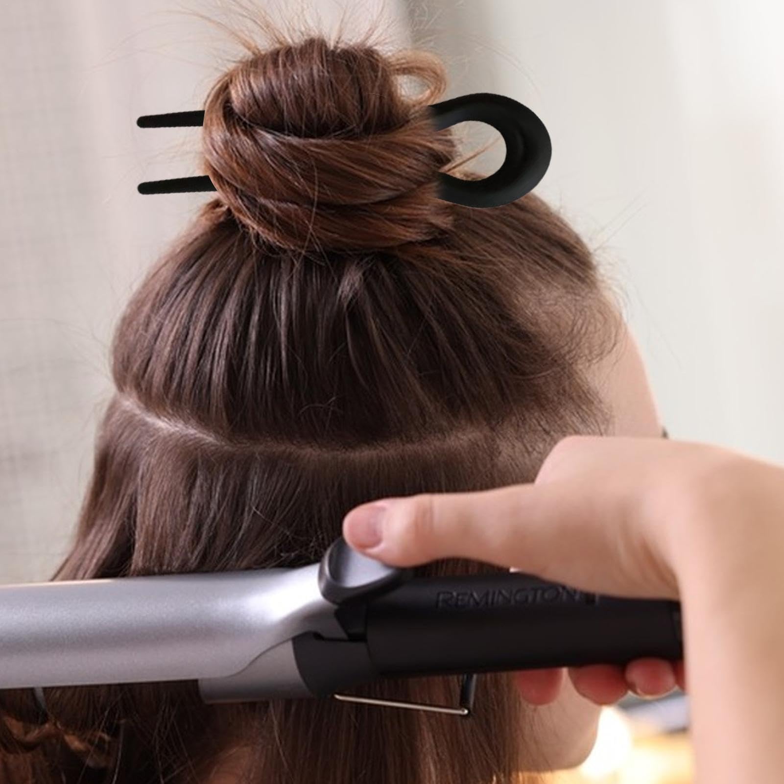 Amazon | U字型ヘアピン、細い太い髪用U字型シニョンピン 強力ホールド