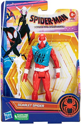 Miniatura 2 de Marvel Spider-Man: Across The Spider-Verse Scarlet Spider Toy, figura de acción a escala de 6 pulgadas con accesorio de red, juguete de Marvel para