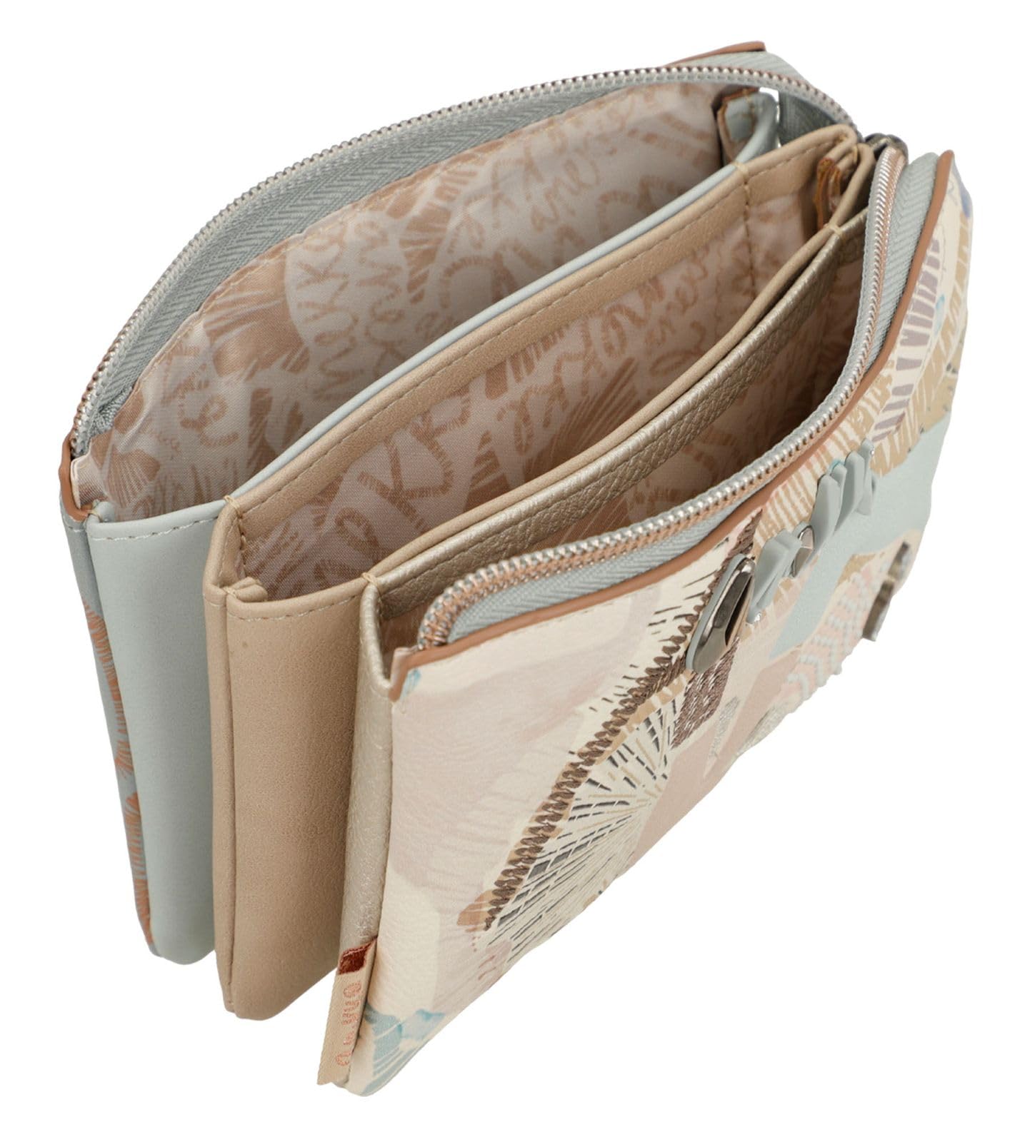 Anekke - Monedero de Mujer - Monedero con Cierre de Cremallera - 3 Compartimentos - Accesorios y Complementos Mujer - 14x9x4 cm