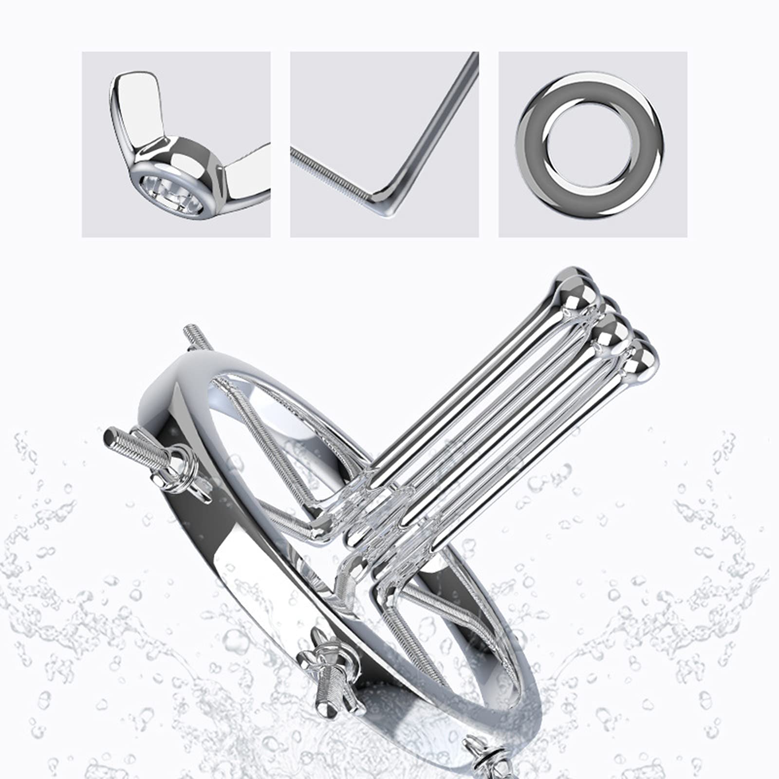Dilatateur Vaginal en Métal, Dilatateur Anal en Acier Inoxydable à 6 Vis, Extenseur de Tunnel Anal Réglable Dilatateur Vaginal Dilatateur Anal SM Sex Toy pour Femmes, Couples, Hommes (6 vis)