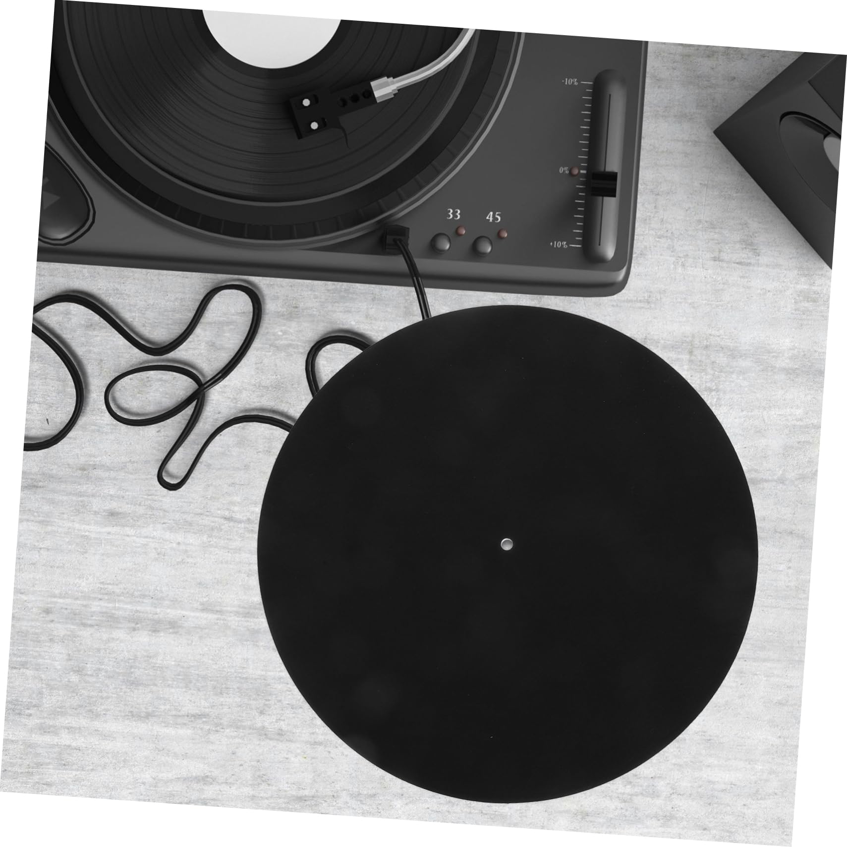 Yardwe Vinyl Turntable Mat Wool Record Player Pad Anti-skid Slipmat for Turntable