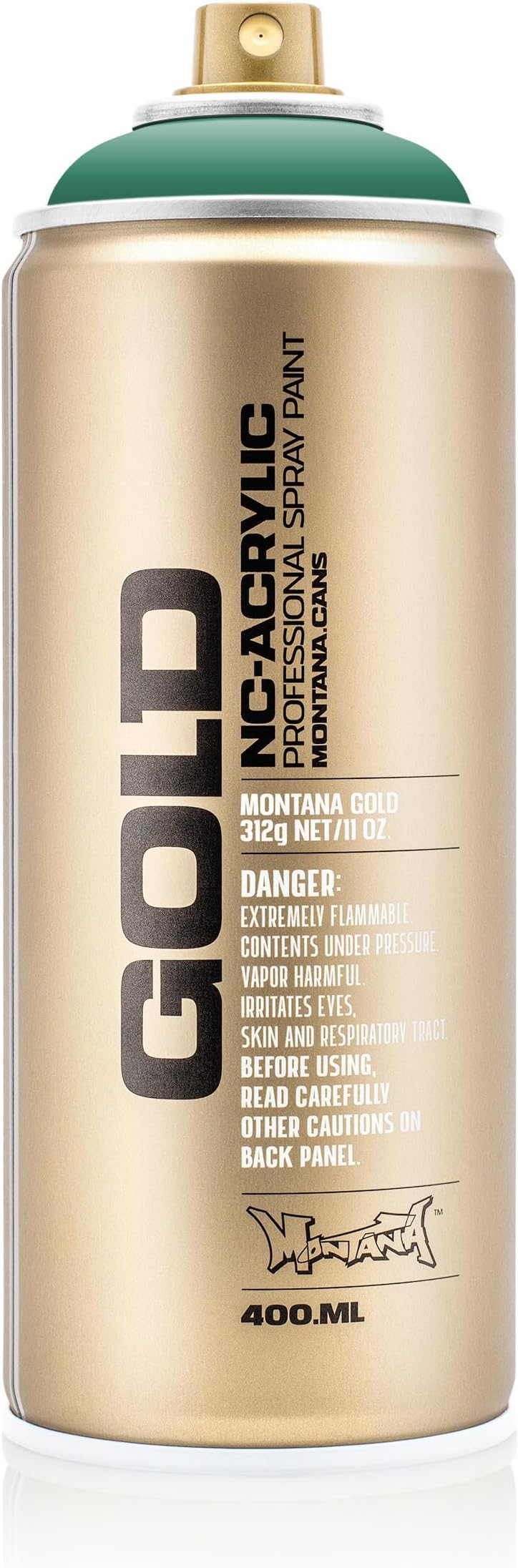 Montana Cans GOLD Spray Paint, 400ml, Malachite Dark (Model: MXG-G6150)