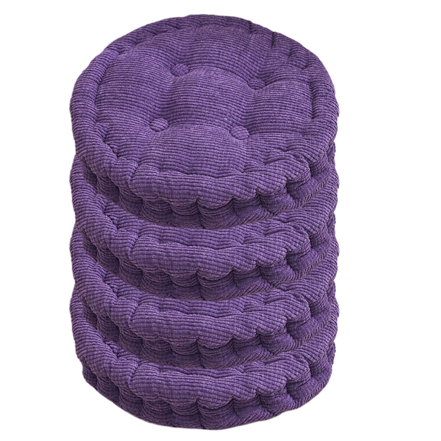 ZXDGsdrdtW 4Set of Round Corn Kernel Seat Cushion，Tatami Mat Cushion Office(Purple,45x45cm(4pcs))