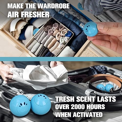 Miniatura 6 de MAXIMILIAN Bolas desodorizantes de zapatos 8 piezas Bolas de ambientadores profesionales para zapatos Eliminador de olor de pies Ambientador