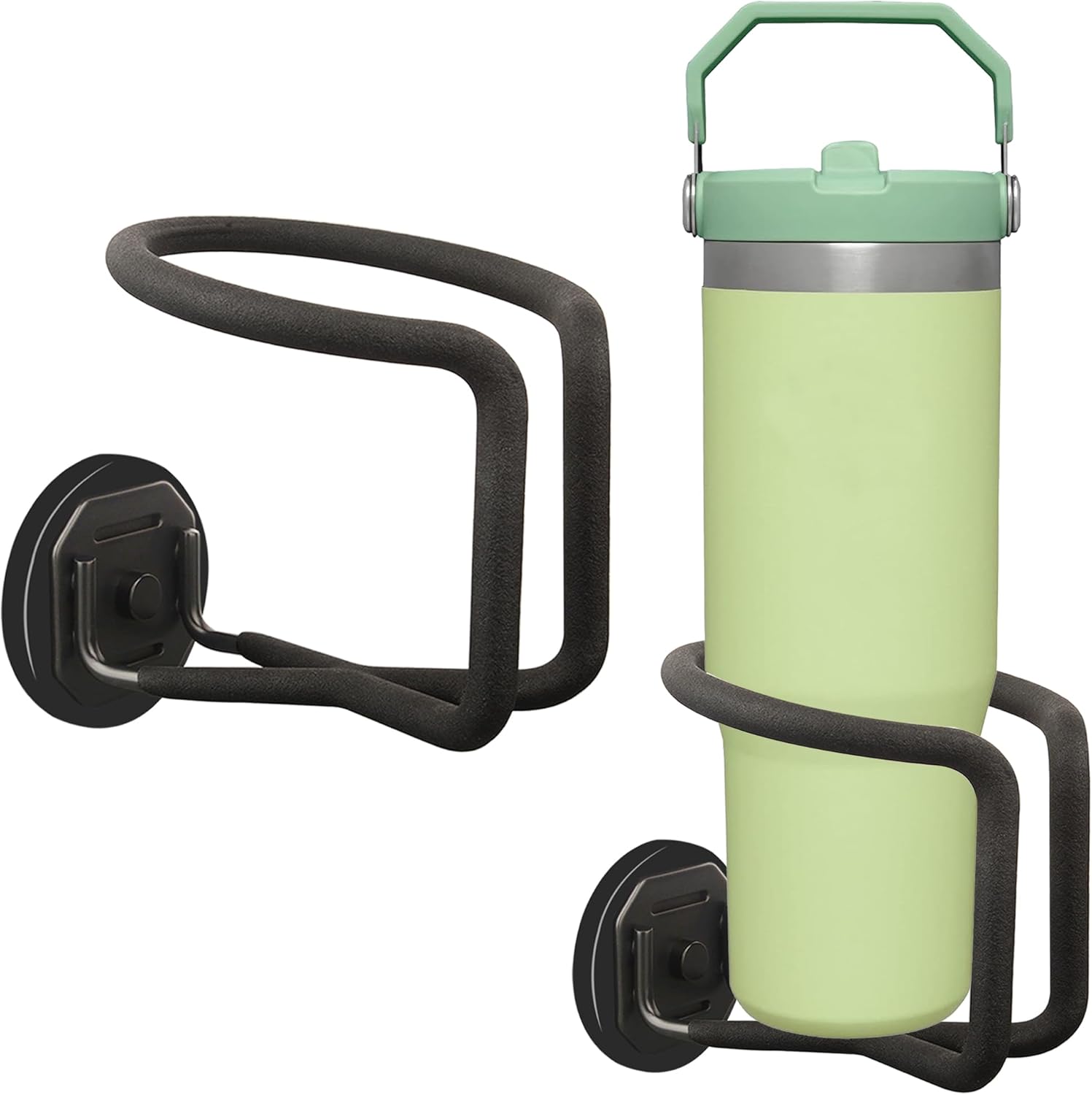 Magnetic Cup Holder, 2 Pack Magnetic Mount Drink Caddy for Tractor Fridge RV, Heavy Duty Rubber Magnetic Vertical Cup Holder Can Drink Holder for Mower Truck Tractor Lawn Mower Horizontal Magnetic Cup Holder