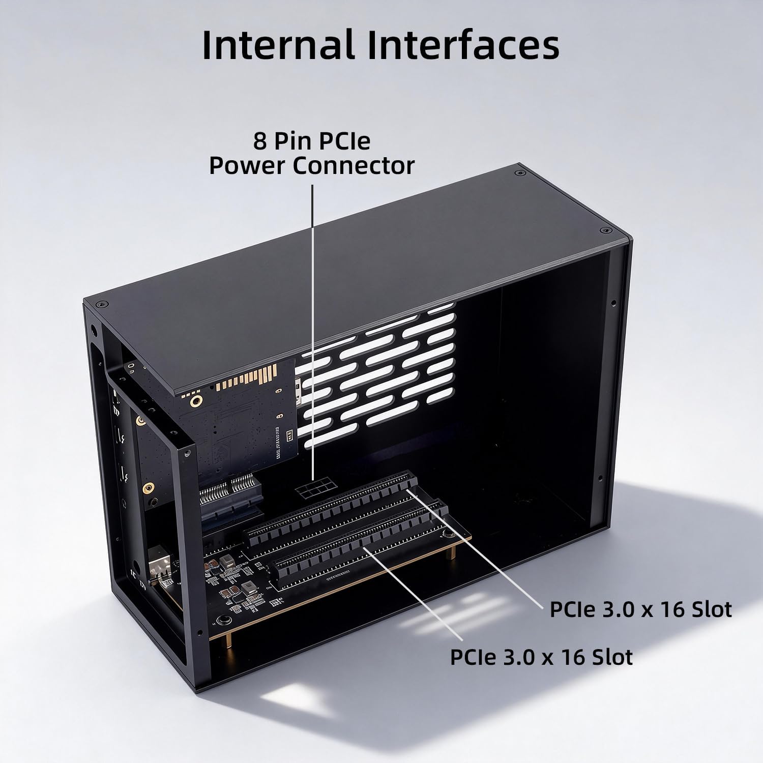 Thunderbolt 3 to 2 PCIe Expansion Chassis, External Enclosure with two PCI Express Slots, Dual PCIe Dock for Laptops/NUC, TB3/DP 1.4 Output, Supports DeckLink Cards on Windows/Mac (MK-T2Ls)