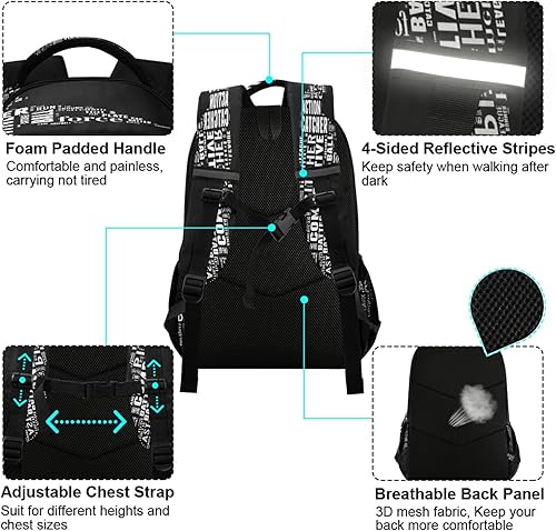 Miniatura 4 de Mochila para niños y niñas, mochilas escolares para estudiantes, bolsa para computadora portátil, mochila casual, mochila con doble cremallera,