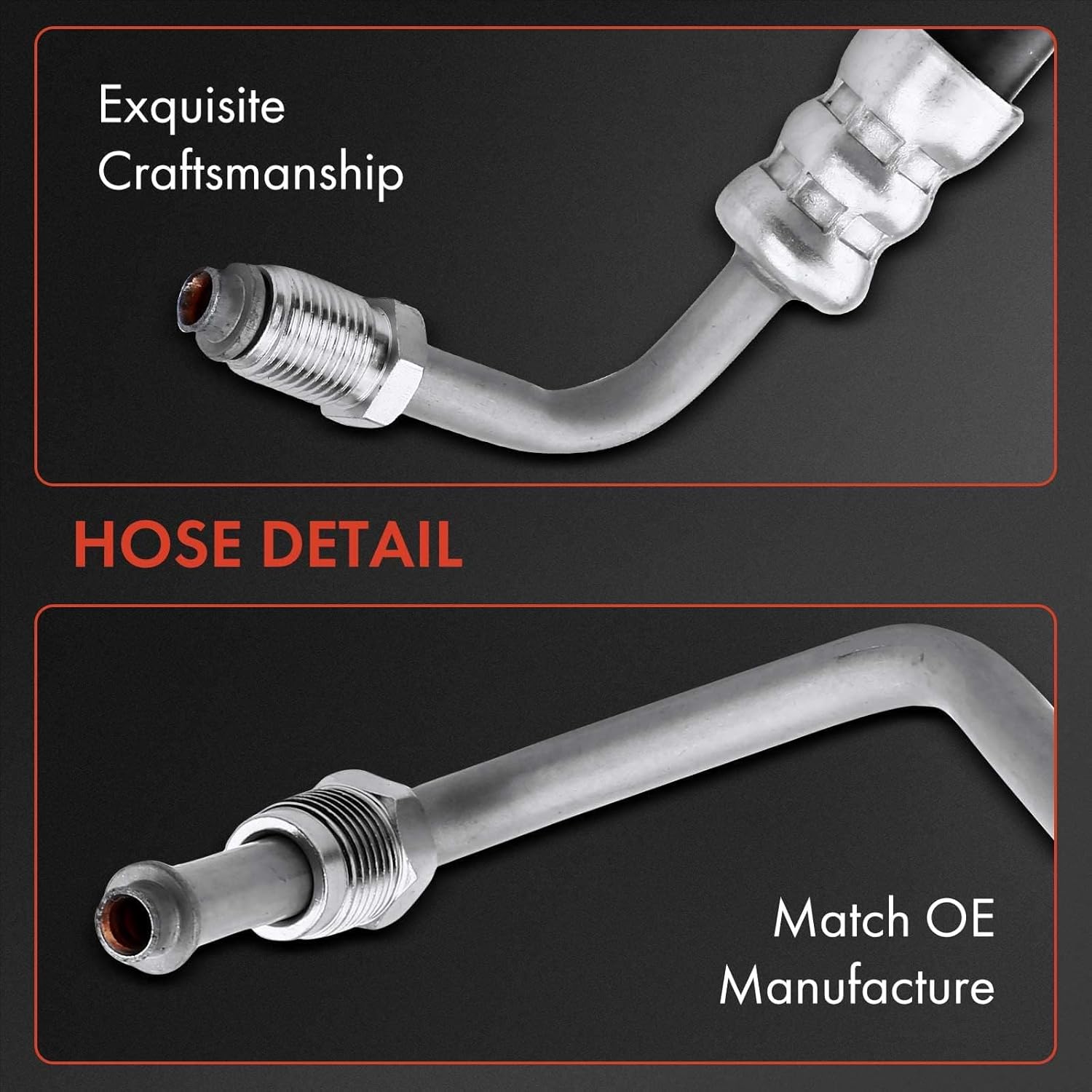 A-Premium Power Steering Pressure Hose Line Assembly Compatible with Buick LeSabre 2000-2005, Park Avenue 1999-2005, Riviera 1999 & Pontiac Bonneville 2000-2005, 3.8L, with O-ring, Pump to Rack/Gear