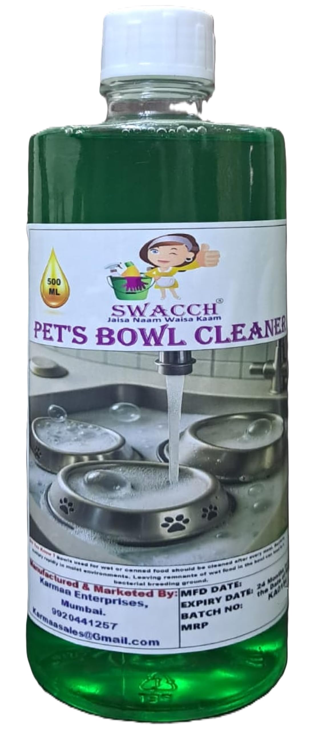 swacch Pets Bowl Cleaner I Pet-Safe Bowl Cleaner Liquid I 500ml Neem Alovera-image-46