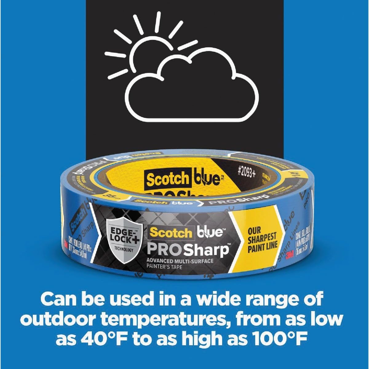 3M 2093EL-36N 1.41" Scotch Blue Advanced Multi Surface Painters Tape