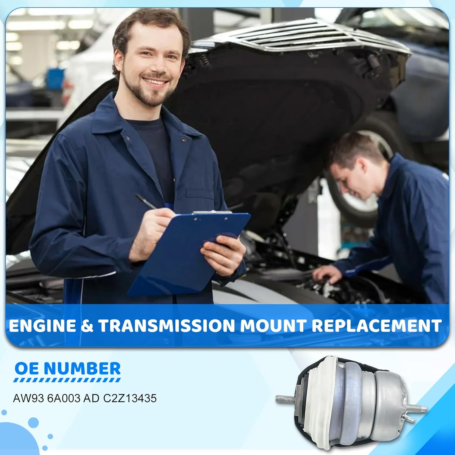 Engine Mount Replace OE C2Z13435 Compatible with Jaguar XF XJ X351 AW93 6A003 AD Z9M5 K1H9H9 After-Market Parts