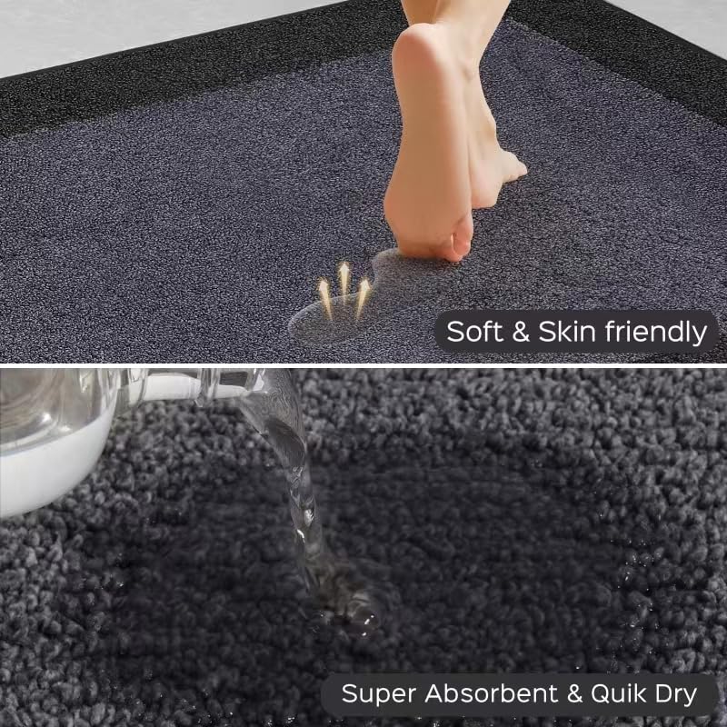 Image of Machine Washable Runner Rug 32 inch x 168 inch, Non Slip Kitchen Rug for Floor, Absorbent Entrance Rug for Hallway, Bedroom, Living Room, (Roll Packing)