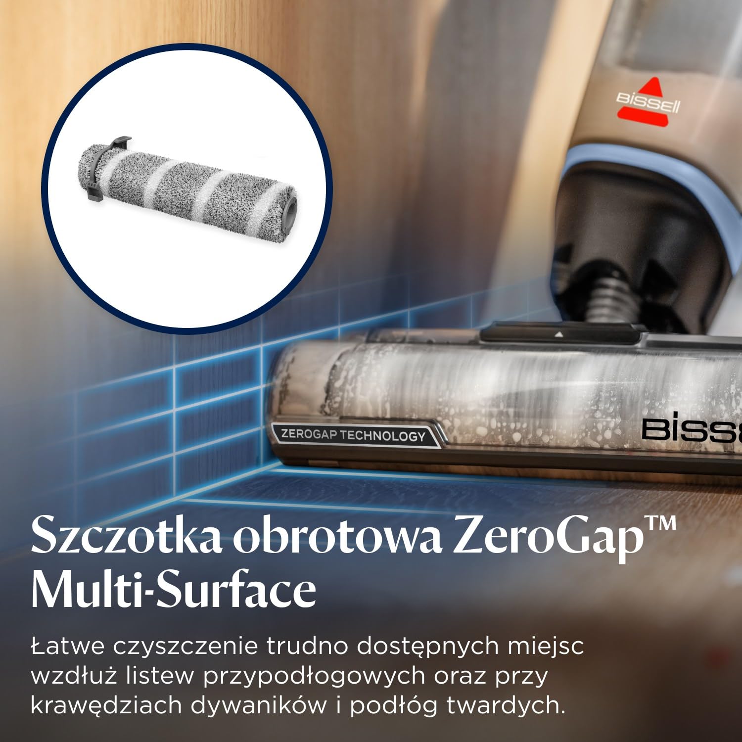 BISSELL CrossWave Edge Zestaw akcesoriów, wałek do wielu powierzchni ZeroGap i filtr, oryginalne części do odkurzacz piorący, utrzymują wysoką wydajność na podłogach twardych i dywanach, 4202M