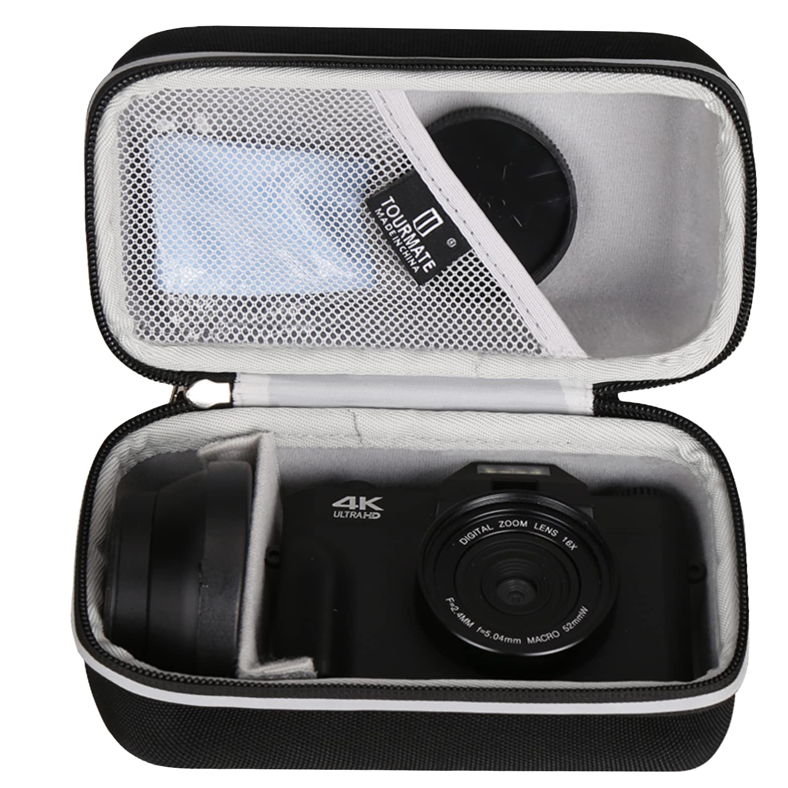 Tourmate Funda rígida para cámara de vlogging digital Acoletty 4K, carcasa protectora de almacenamiento de vlogging de viaje