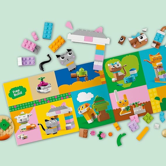 LEGO Classic Yaratıcı Evcil Hayvanlar 11034 – 5 Yaş ve Üzeri İçin Hayvan Figürleri İçeren Yaratıcı Oyuncak Yapım Seti, Doğum Günü Hediyesi Fikri (450 Parça)