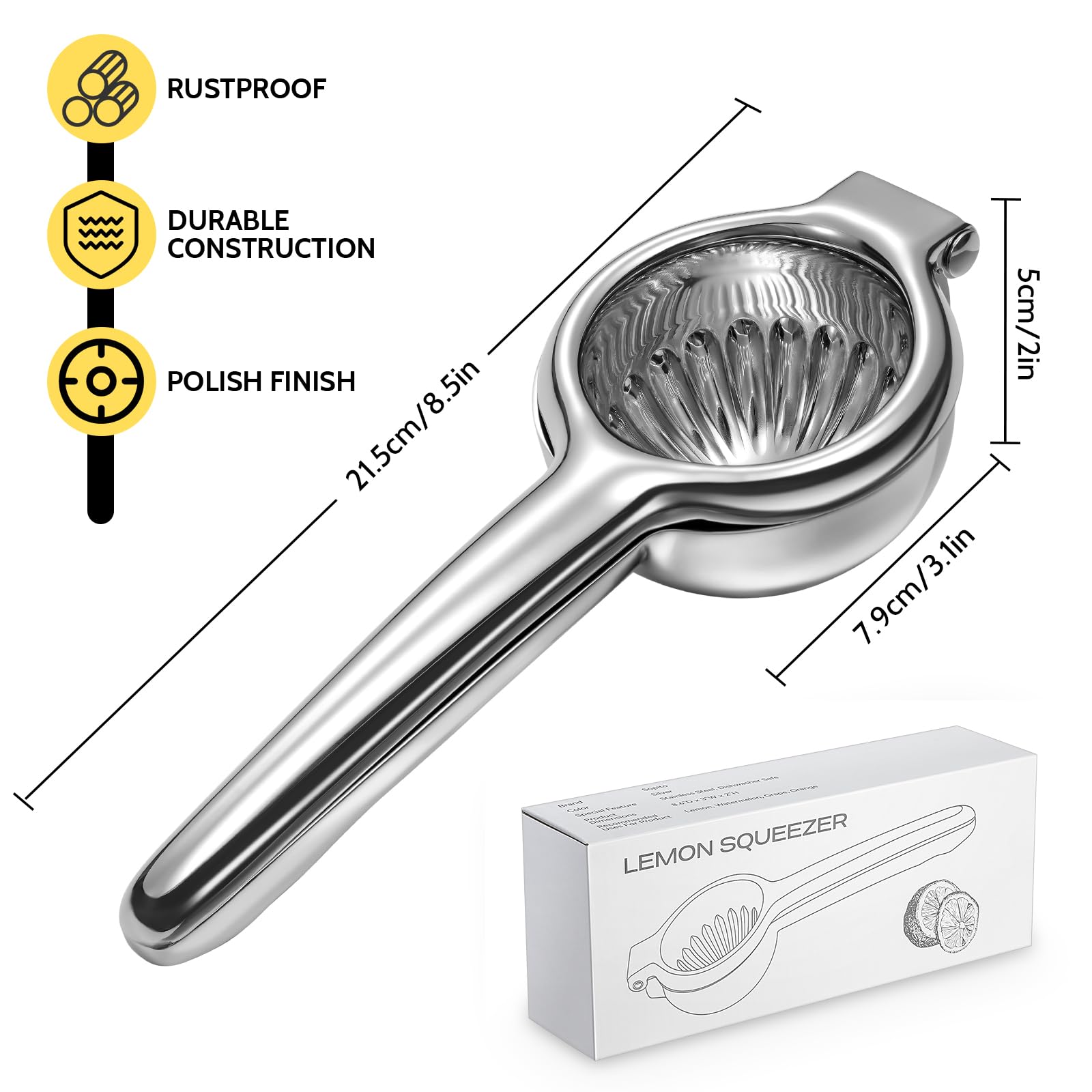 Presse Agrumes, Sopito Presse Citron en Acier Inoxydable