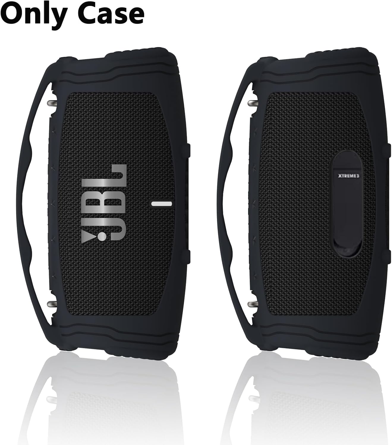 Silicone Cover Case Compatible with JBL Xtreme 3 Portable Bluetooth Speaker, Soft Skin Sleeve for JBL Xtreme 3 Bluetooth Speaker(Black Case) - Image 4