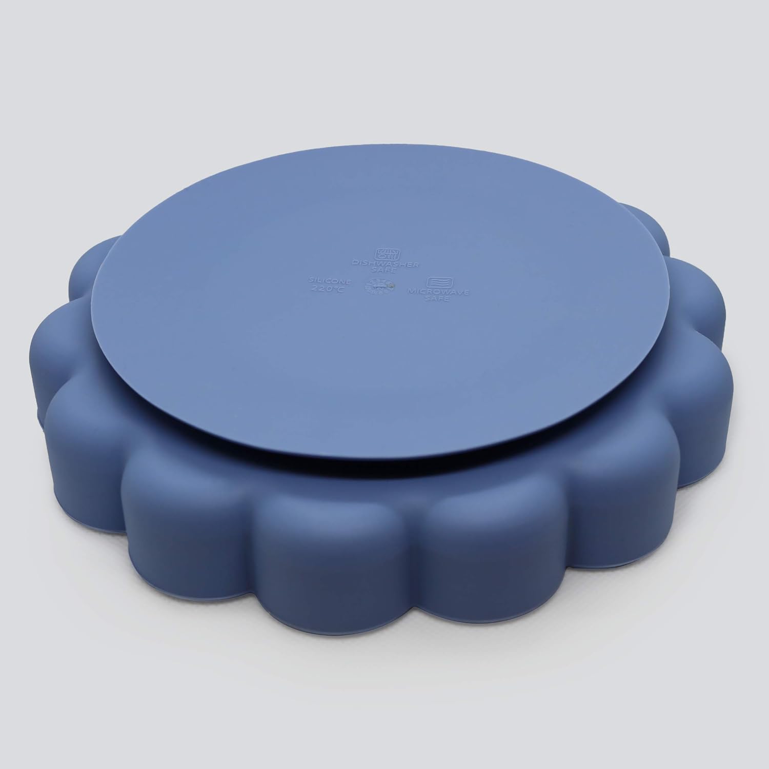 Kushies Baby SILIPLATE Silicone Divided Plate with Suction for Babies, Toddlers and Kids, Lion - Mineral Blue