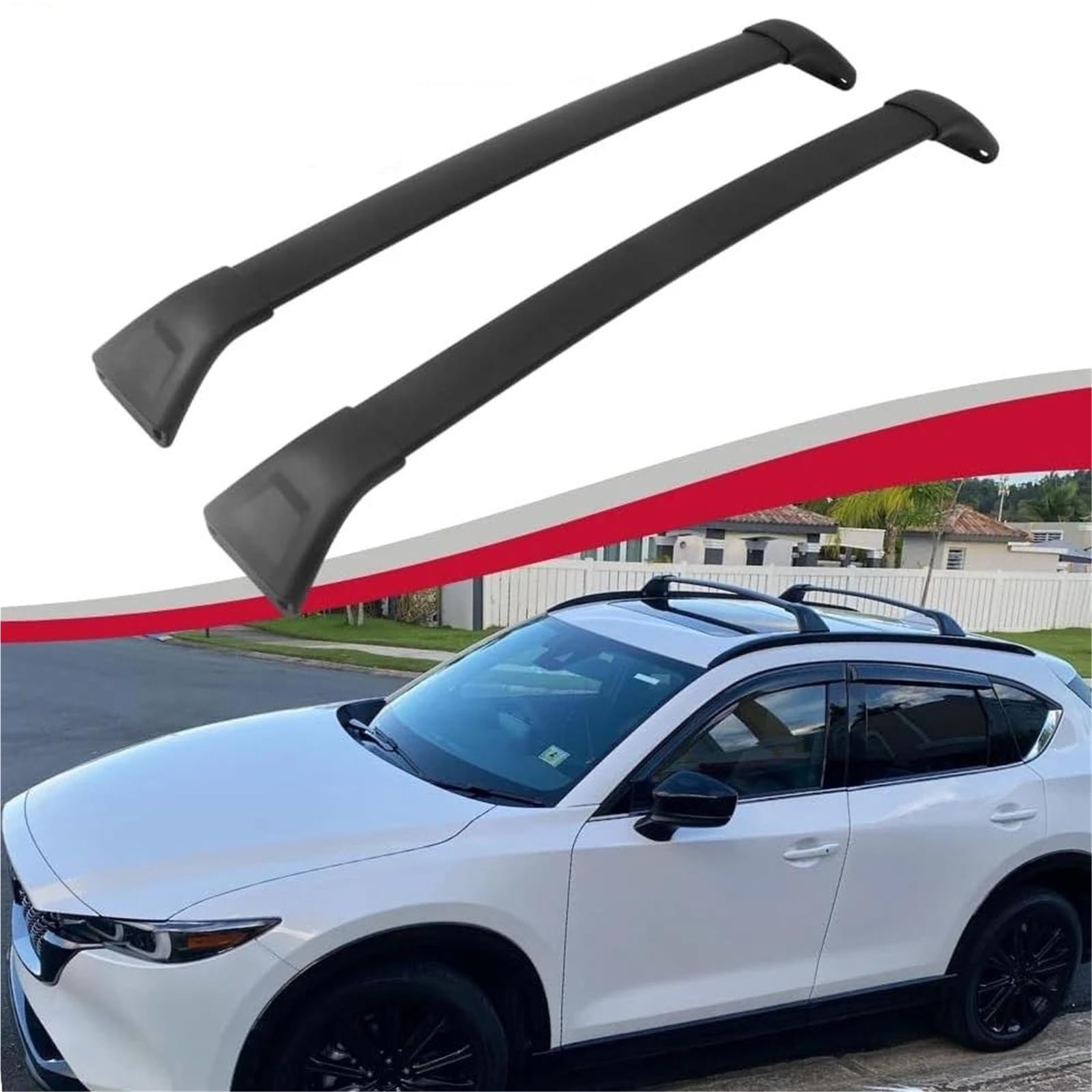 Portabagagli Da Tetto Per Mazda Per CX5 2017-2025 Barre Trasversali Portatutto Capacità Carico Alluminio Bagagli Canoe Per Trasporto Bagagli