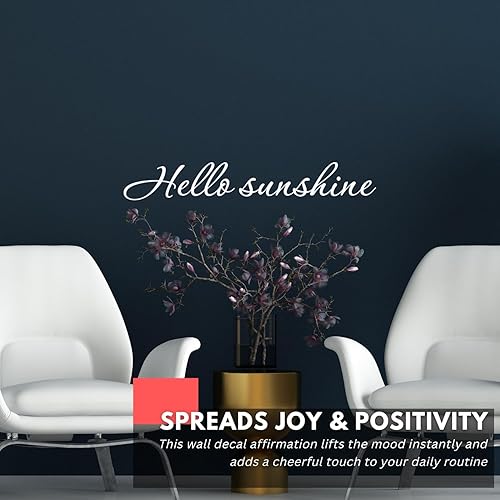 Miniatura 2 de My Vinyl Story - Hello Sunshine - Calcomanía inspiradora para pared, con citas, arte de vinilo, palabras de amor, decoración sobre la cama,