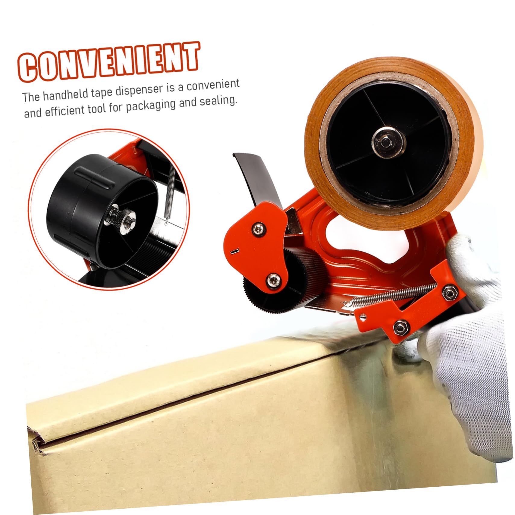 Handlicher zum Schnellen Verpacken von Versandkartons Packbandabroller Tisch Geeignet für Klebeband bis 60mm Breite aus Edelstahl und Eisen