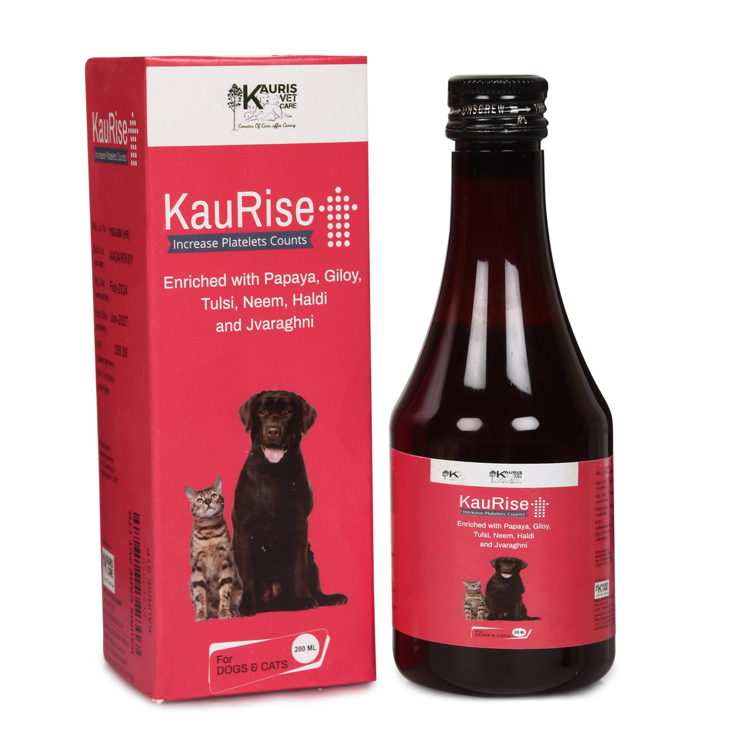 Kauris KauRise Platelet Enhancer Pet Syrup for Dogs & Cats (200ML, Pack of 2) (B0CXSRCSFV) Amazon Price History, Amazon Price Tracker