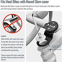 Vista 4 de Soporte de teléfono para bicicleta, soporte para teléfono celular con vástago de bicicleta de montaña, abrazadera universal de aluminio para 【2ª