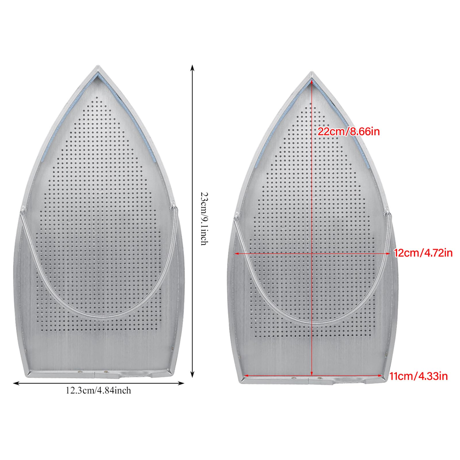 equlup Iron Plate Cover, Aluminum Iron Plate Cover Protector PTFE Made Ironing Aid Board Protect Prevents Burn for Office Home