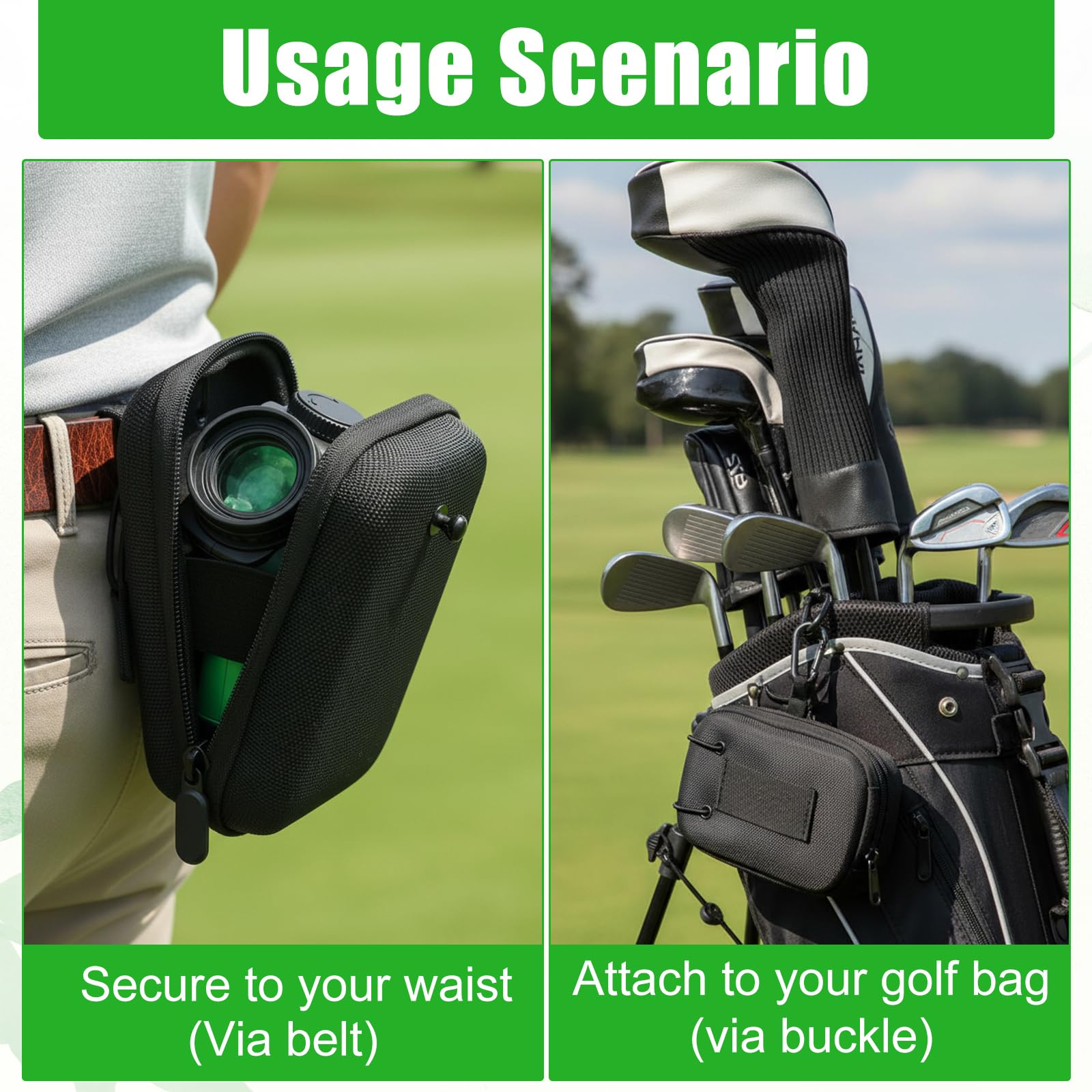 Coque rigide universelle pour télémètre de golf - Housse de protection en EVA pour la plupart des télémètres - Noir