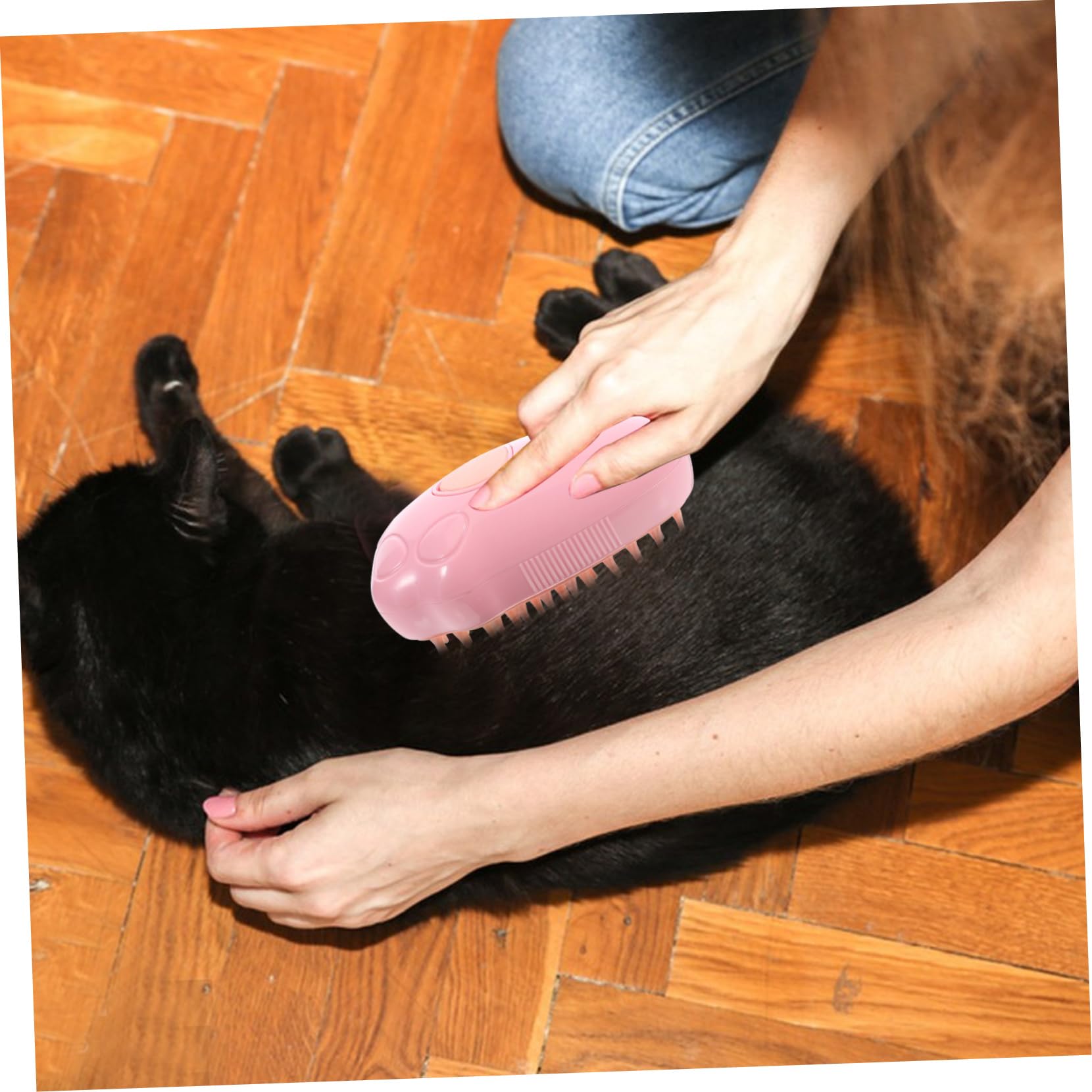BESPORTBLE 4juegos Cepillo De Vapor Eléctrico Para Mascotas Cepillo De Baño y Para Gatos y Perros Elimina El Pelo Enredado y Masajea