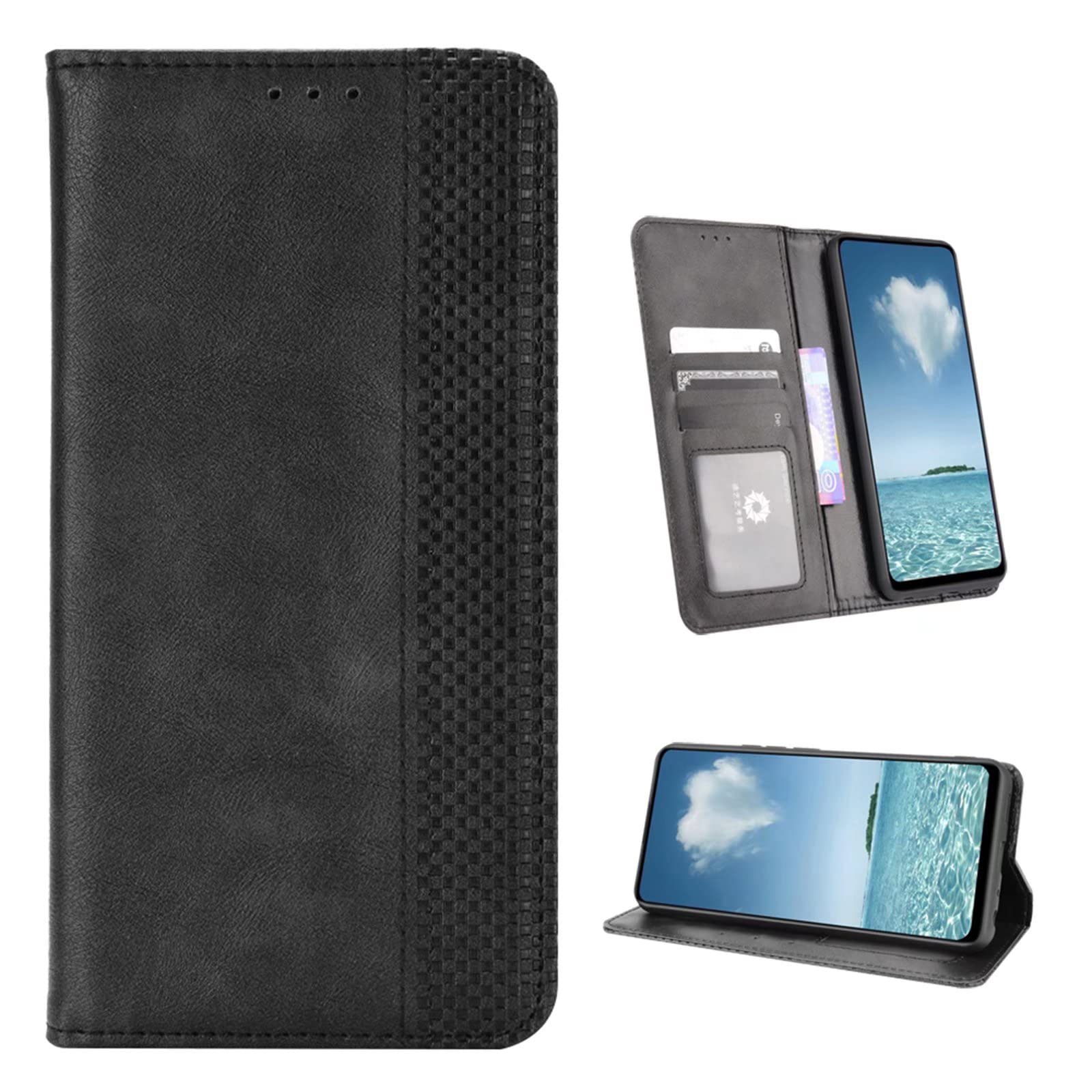 BAILI RFID Blocco Cover per Ulefone Note 16 PRO Case, Slot Carte Custodia a Portafoglio per Ulefone Note 16 PRO, Supporto Magnetica Cover per Ulefone Note 16 Pro-005