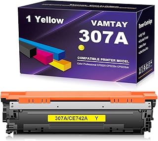 Remanufactured 307A CE742A Toner Cartridge Replacement for HP 307A Yellow Toner CE742A Compatible with Color Professional CP5225 CP5225n CP5225dn Printers (Yellow, 1 Pack)