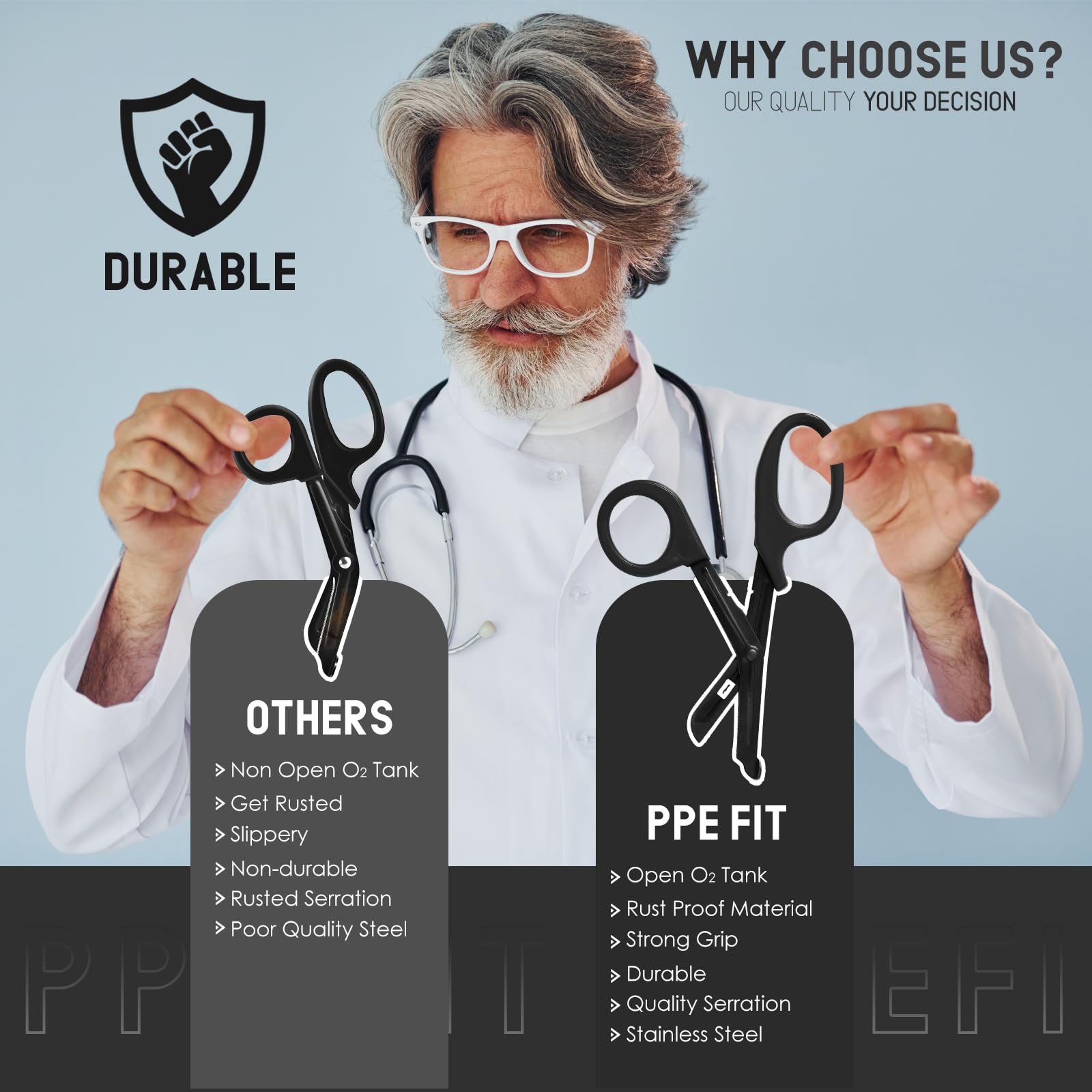 Medical Scissors - Trauma Shears for Nurses & EMTs -5 Medical Scissors - Trauma Shears for Nurses & EMTs -5