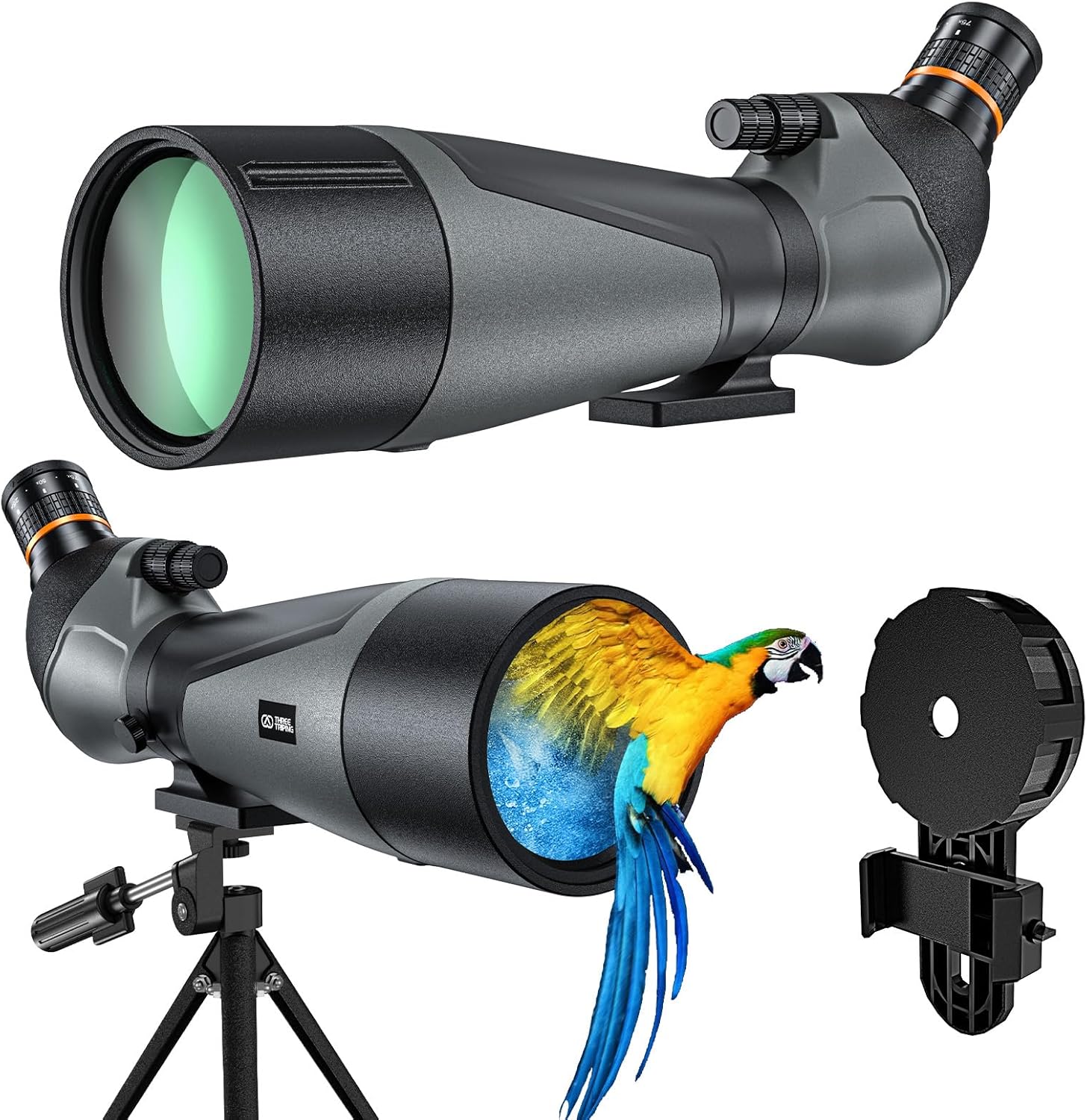 Spotting Scope for Bird Watching 25-75x85, BAK4 Prism, FMC Spotter Scope with Tripod, Phone Adapter, Carrying Case, for Hiking, Travel, Outdoors