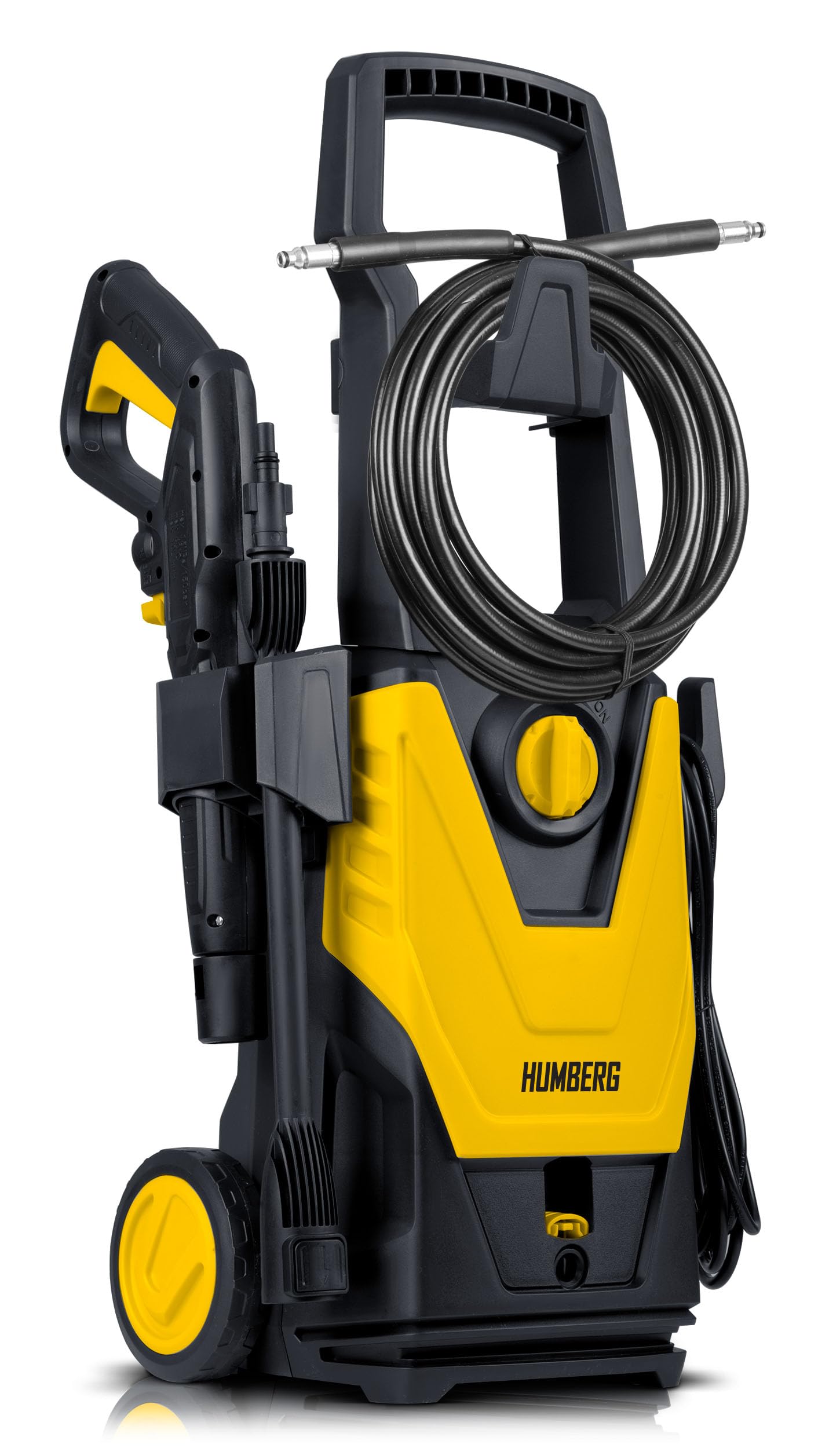 Limpiador de Alta presión Humberg - Lavadora de Auto Profesional de 1800W con 230 Bar EW - Bomba de Aluminio autoaspirante Que Incluye Manguera de 6m y Boquilla Turbo - Ideal para jardín, terraza y