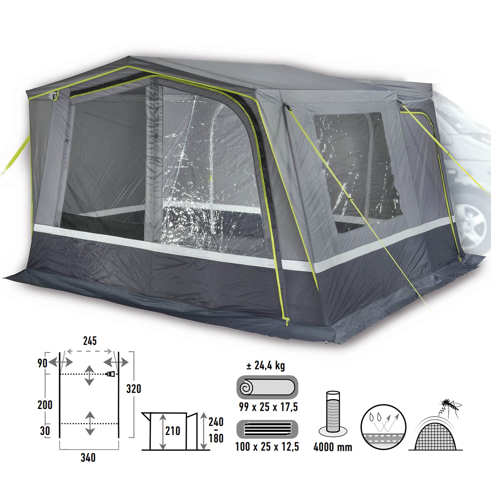 High Peak Markise Tramp 2.0 Grau