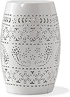 Vista 13 de Christopher Knight Home Lilac Outdoor - Mesa auxiliar de hierro de 12 pulgadas, color blanco