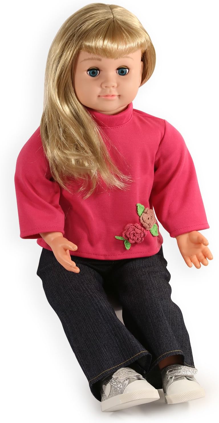 Ask Amy 22" Talking Interactive Storytelling Singing Smart Educational Doll Blonde in Red Shirt