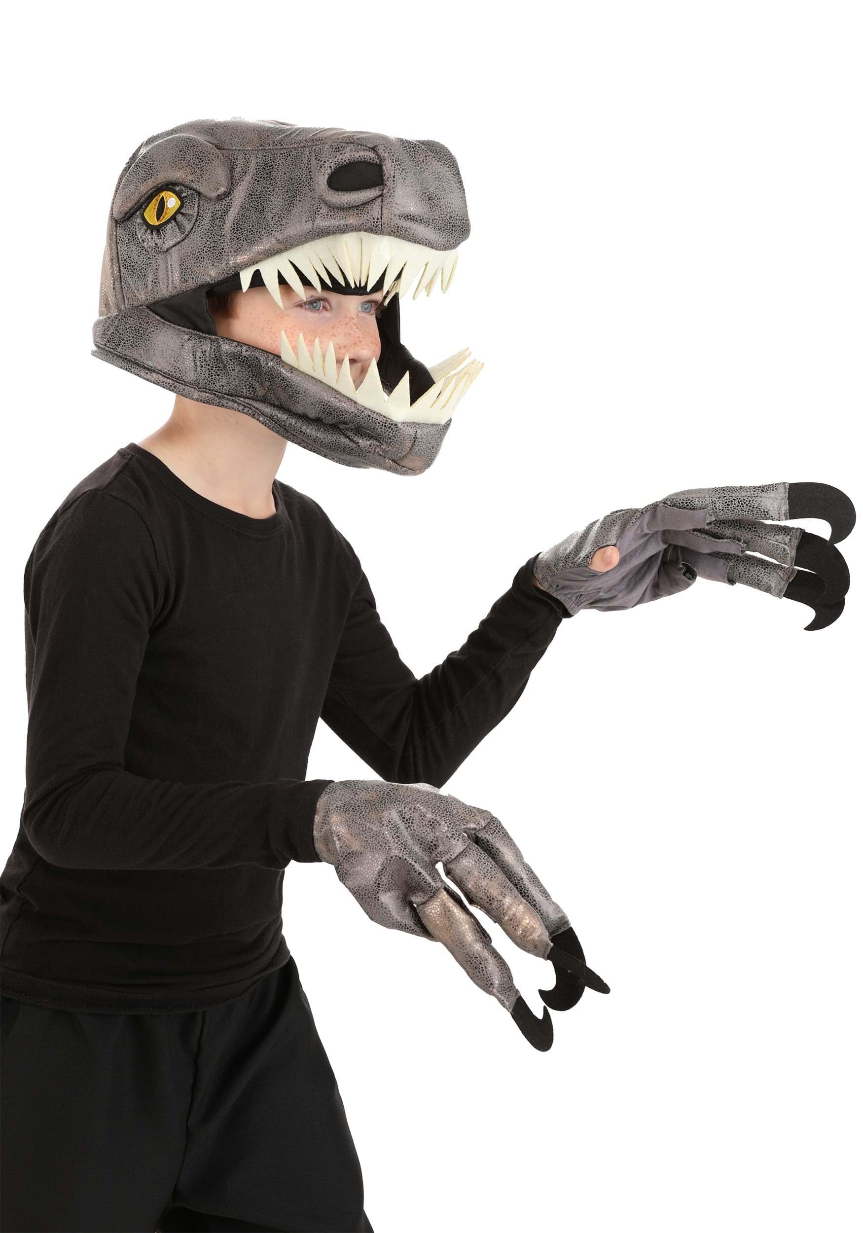 Velociraptor Jawesome Fancy Dress Costume Hat & Gloves Set Standard