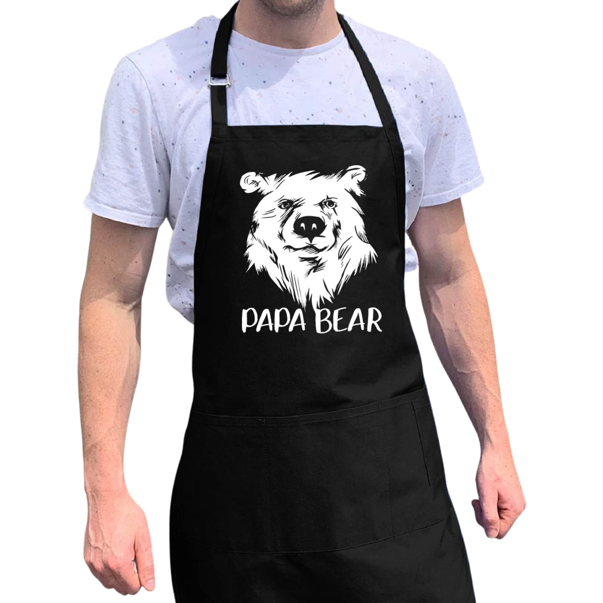 ApronMen, Papa Bear BBQ Grill regulowany fartuch dla mężczyzn, jeden rozmiar