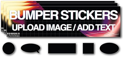 Calcomanías personalizadas para parachoques, haz tu propia calcomanía personalizada, carga tu imagen o texto, calcomanías personalizadas de