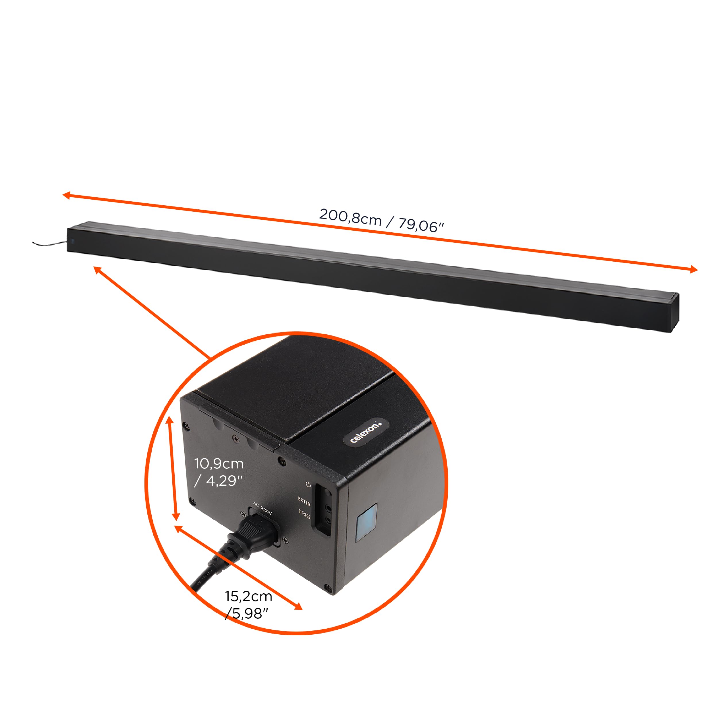 celexon HomeCinema Plus CLR UST-Bodenscheren-Aufroll-Motor-Hochkontrast-Möbeleinbau-Leinwand schwarz 80" | 177,1x99,6cm 16:9 | elektrische 8K,Full-HD ProjektionsLeinwand | für Ultrakurzdistanz-Beamer!