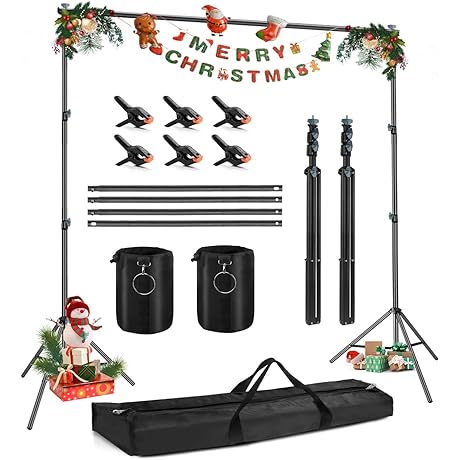 HEMMOTOP 10x7.5ft Wedding Backdrop Stand