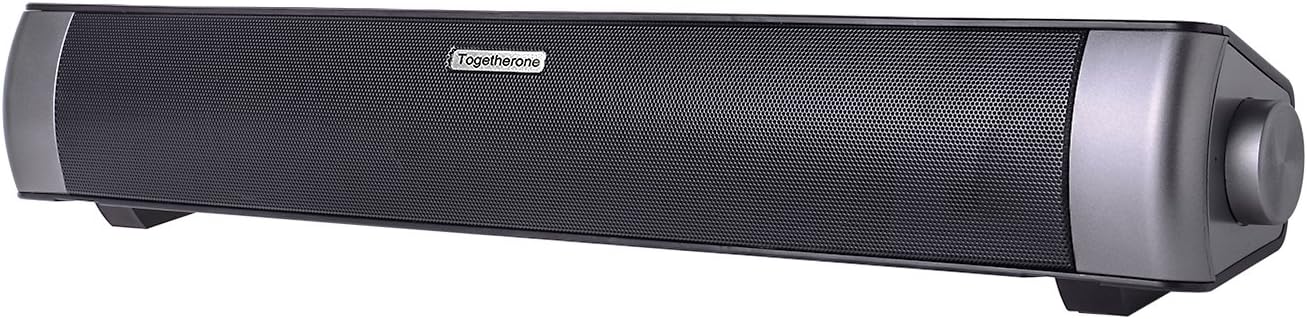 Soundbar, TV Sound Bar Bluetooth Soundbar Wired and Wireless Bluetooth Speakers with NFC, 24-Hour Playtime, 10W Dual Drivers Handsfree Function for TV, Echo Dot, iPhone, iPad, Samsung, tablet, PC, Huawei HTC Motorola Gift ideas Sound Bar for TV 2018 New Version