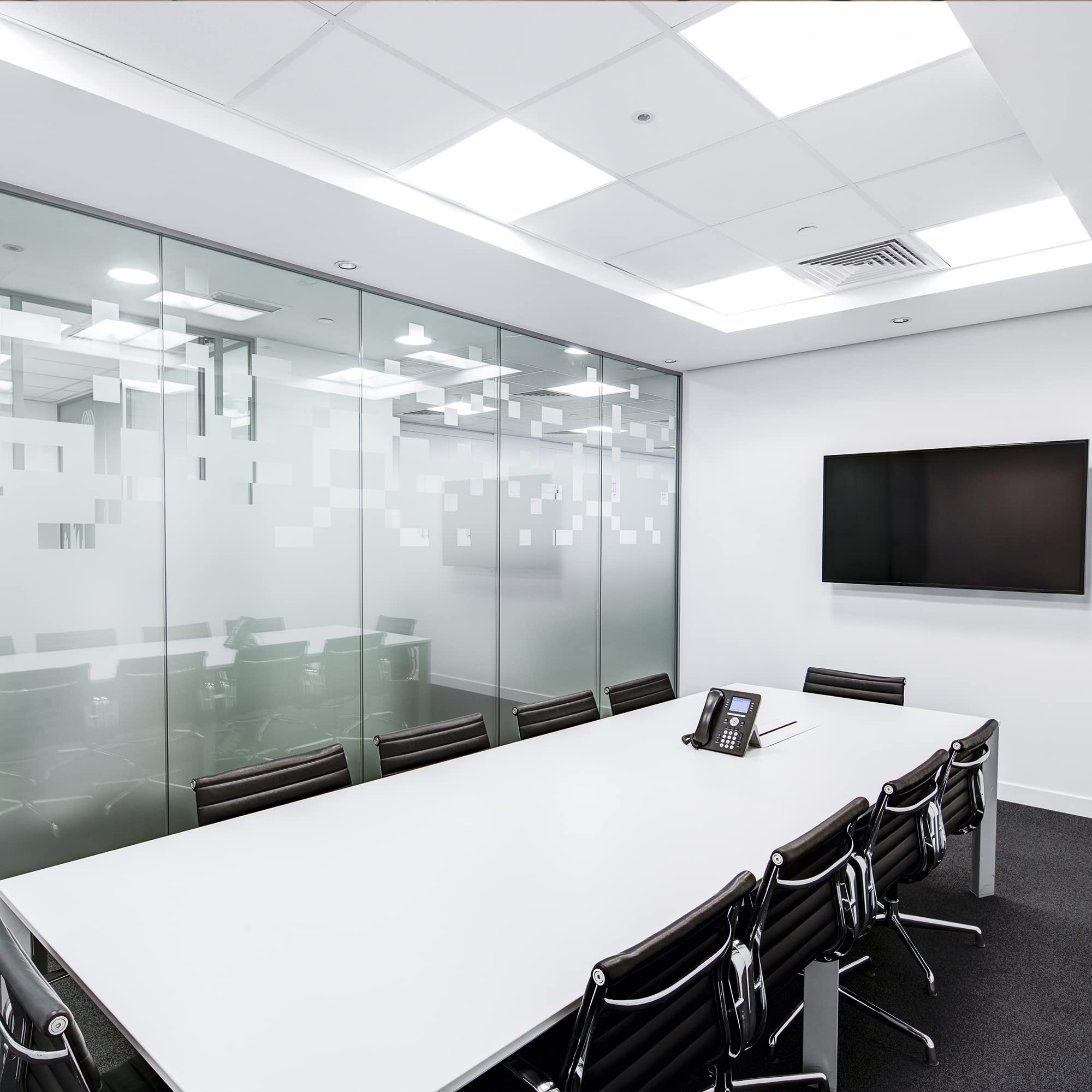 10x LED Panel, Deckenleuchte, 62x62cm, 3200lm, 4000K, 40W, inkl. Trafo, Rasterleuchten, Einlegeleuchte, Büroleuchten (4000K)
