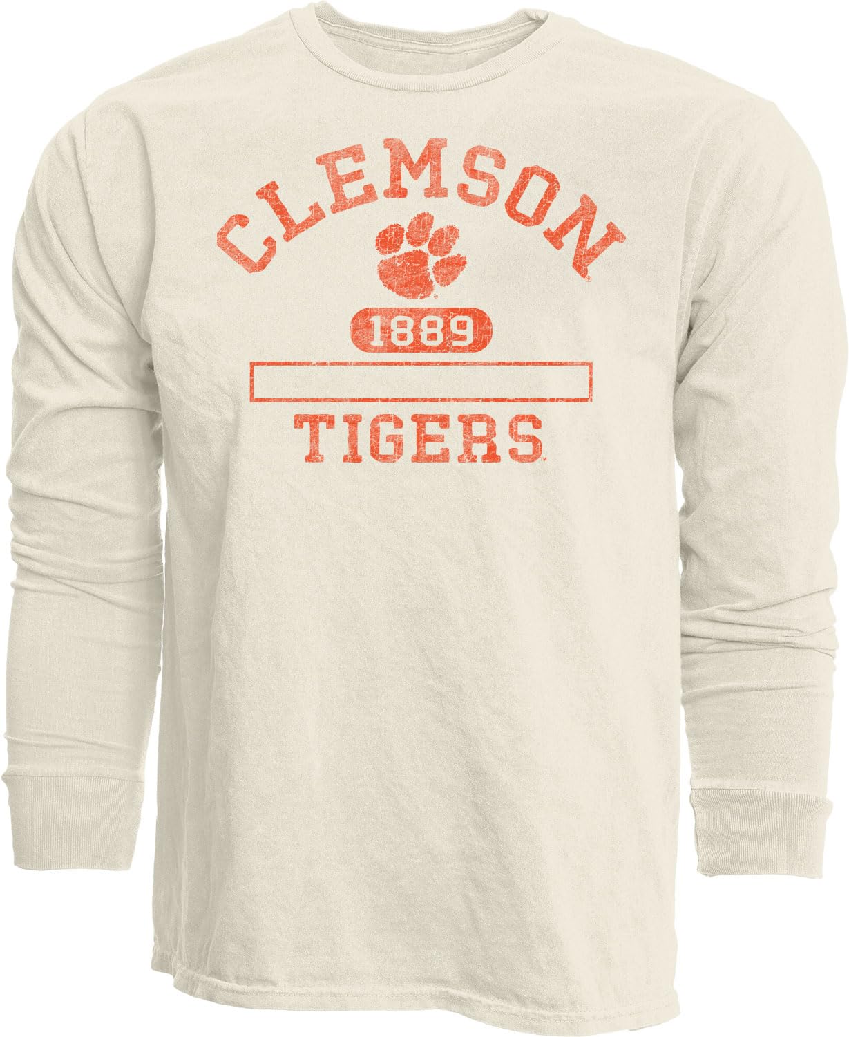 Blue 84 NCAA Officially Licensed Long Sleeve T-Shirt Ivory Dyed Ringspun