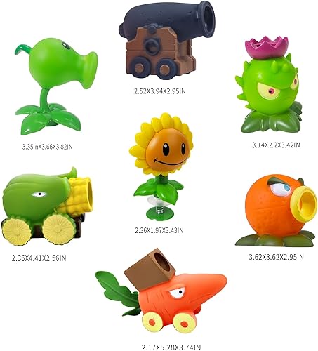 Miniatura 3 de ZESTAR Plants and Zombies Toys Figures vs Peashooter Party Favors Supplies - Suministros de decoración de cumpleaños juegos de peluche serie 2 PVZ