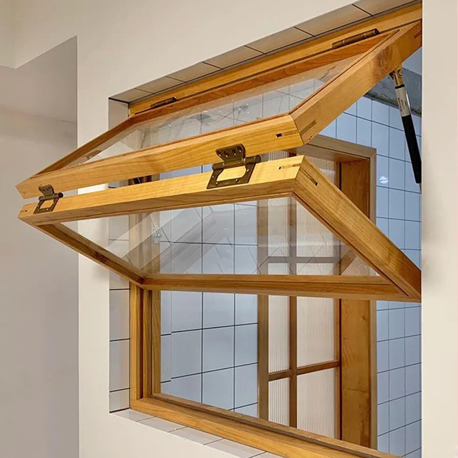 Vertical Folding Windows Food Truck Concession Window 5mm Reinforced Glass Folding Windows for Kitchen Laundry(39.37x51.18in)